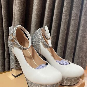 ウェディングシューズ 厚底ハイヒール 12センチヒール