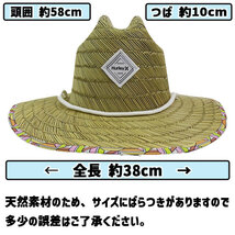 HURLEY 麦わら帽子 DIAMOND STRAW HAT 897 MAGIC EMBER ハーレー HAT/ハット 帽子 ストローハット 送料無料[返品、交換不可]_画像5