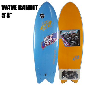 WAVE BANDIT/ウェイブバンディット RETRO FISH 5.8 QUAD BLUE 2022レトロフィッシュクワッドサーフボード/ソフトボード/スポンジ