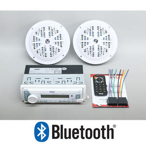 【即納】Bluetooth マリンデッキ ブルートゥースアンプ 5.25インチ防水マリンスピーカー マリンジェット ボート AG21 管理番号[UH0262]