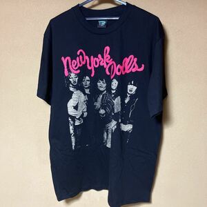 New York Dolls ニューヨークドールズ Tシャツ バンドTシャツ ブラック XLサイズ USA製 EASY RIDERS 大きいサイズ