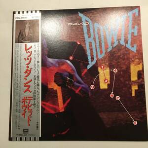 【帯付き】 レコード LP デビッド ボウイ David Bowie LET'S DANCE レッツ ダンス リコシェ モダン ラヴ 歌詞カード付き qL244