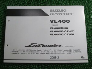 イントルーダークラシック400 パーツリスト 6版 スズキ 正規 中古 バイク 整備書 VK54A VL400 C K6 VL400 C