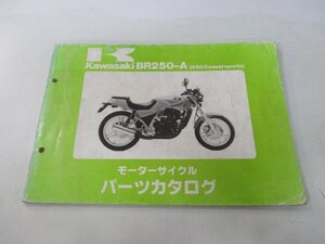 250カジュアルスポーツ パーツリスト カワサキ 正規 中古 バイク 整備書 BR250-A1整備に fK 車検 パーツカタログ 整備書