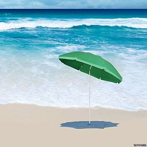 チルト機能付きビーチパラソル 海水浴 BBQ アウトドア 直径160cm 日除け UVカット ビーチ 角度調整 傾きコントロール 日差し対策の日傘