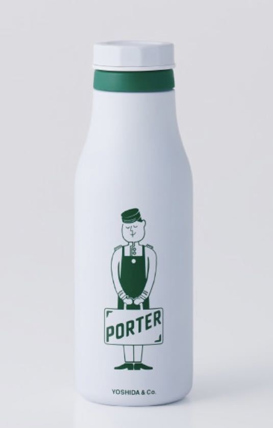 新品未使用☆PORTER S/S Logo Bottle 473ml Green White☆ポーター