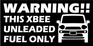 XBEE fuel filler opening fuel lid sticker 