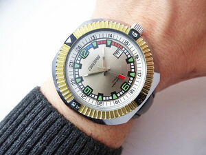 ch39**CONCORDE big size hand winding diver rare valuable Vintage 