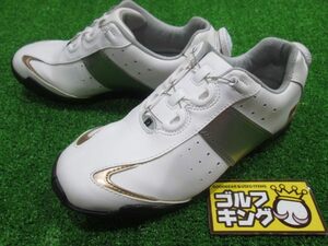 GK鈴鹿☆中古663 【22.5】フットジョイ★LOPRO ボア 97088J★レディース★スパイクレス★ダイヤル式★ゴルフシューズ★白★