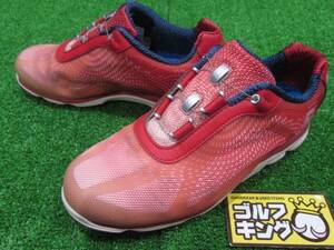 GK鈴鹿☆中古337 【24.0】フットジョイ◆エンパワー ボア 98009J◆レッド系◆スパイクレス◆ゴルフシューズ★レディース◆