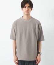 美品 green label relaxing CSN GIZAシルク ハニカム クルーSS-S MD.GRAY Sサイズ 半袖Tシャツ グリーンレーベルリラクシング アローズ_画像5