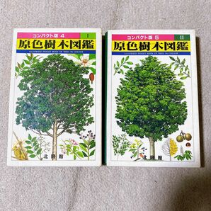 原色樹木図鑑 Ⅰ、Ⅱ　コンパクト版　図鑑　植物　初版