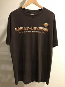 希少　Harley-Davidson ハーレーダビッドソン　シンプルプリントTシャツ　USA古着　Lサイズ　vintage