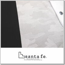 サンタフェ santa fe 異素材ドッキングポロ 85816-01(WHITExMONOTONE)-48(L) 配色切り替え半袖ポロシャツ カットソー_画像4