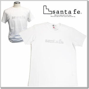 サンタフェ santa fe 天竺スパンコールロゴTシャツ 85803-02(WHITExWHITE)-50(XL) 半袖Tシャツ カットソー