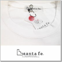 サンタフェ santa fe 天竺スパンコールロゴTシャツ 85803-02(WHITExWHITE)-50(XL) 半袖Tシャツ カットソー_画像2