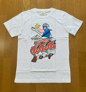 希少 レア 新品未使用 GAN-BAN FUJI ROCK FESTIVAL '14 タツノコプロ×フジロック 2014 Tシャツ マッハGoGoGo 白 L デッドストック ②