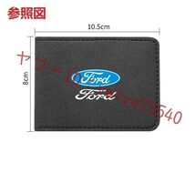 フォード FORD カードケース 免許証ケース カードホルダー 名刺ファイル カード入れ クレジットカードケース アルカンターラ●ブラウン_画像2