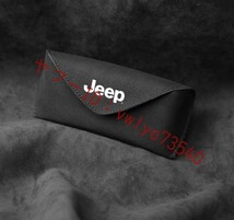 ジープ JEEP 車載サングラス収納 メガネボックス 車用メガネケース サンバイザー 収納ケース アルカンターラ素材●ブラック_画像3