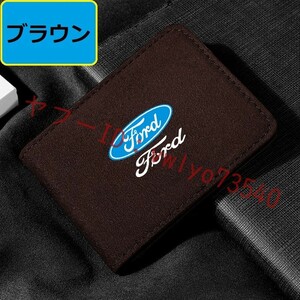 フォード FORD カードケース 免許証ケース カードホルダー 名刺ファイル カード入れ クレジットカードケース アルカンターラ●ブラウン