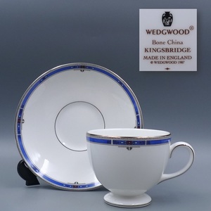 未使用 希少 廃盤品 1987年 ウェッジウッド WEDGWOOD キングスブリッジ ティーカップ&ソーサー コーヒーカップ KINGSBRIDGE