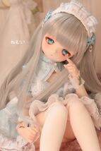 A*おねむ王国* DDH-01 SW肌 カスタムヘッド (※レジン盛り小難あり)+おまけ【アイ2種＋ウィッグいずれか2種】dollfie dream MDD BJD ドール_画像3