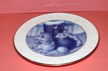 OKURA(大倉陶園) 1999年クリスマスプレート　HAMSTER FAMILY　20.2cm　839768AA1285-229_画像2