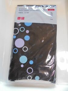 新品 ユニクロ UNIQLO サラファインタイツレギンス1P（十分丈） M/L ブラック 黒