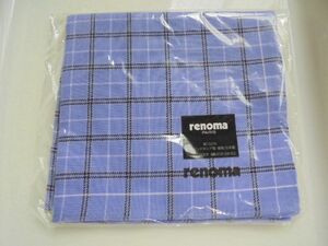 新品 renoma PARIS レノマ チェック柄 ハンカチ 綿100%