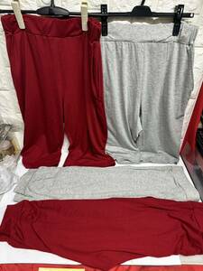 D707/ unused M size 4 pieces set thin shorts relax pants set sale 