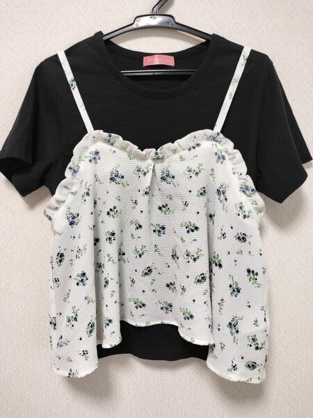 女児 Tシャツキャミソールセット