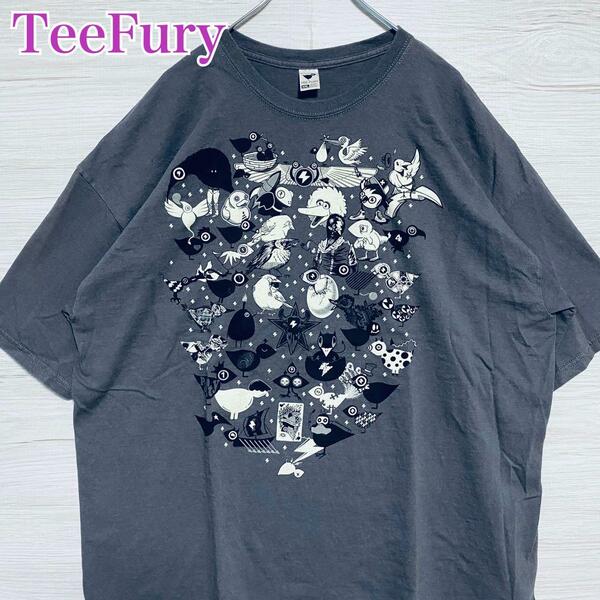 【入手困難】TeeFury キャラクターTシャツ　2XLサイズ　ゆったり　オーバーサイズ　一点物　アニメ　映画　ムービー　海外　輸入