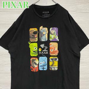 【入手困難】Disney ディズニー Pixarピクサー Tシャツ 2XLサイズ ビッグプリント キャラクター 一点物 レア 半袖 アニメ 映画 海外 輸入