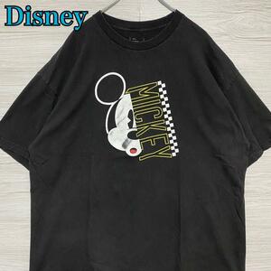 【入手困難】Disney ディズニー　ミッキー　Tシャツ　2XLサイズ　海外 一点物　キャラクター　ゆったり　オーバーサイズ　ディズニーランド