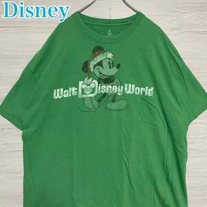 【入手困難】Disney ディズニー　ミッキー　Tシャツ　2XLサイズ 海外　一点物　キャラクター　ゆったり　オーバーサイズ　ディズニーランド