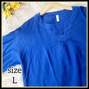トップス カットソー 7分丈 Lサイズ