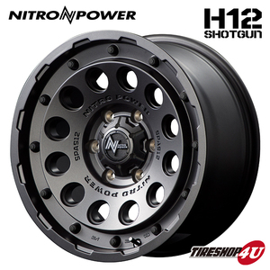 4本セット NITRO POWER H12 SHOTGUN 16x6.5J 6/139.7 +38 バレルブラック TOYO トーヨー H30 215/65R16 ホワイトレター ハイエース 200系