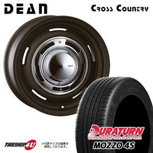 4本セット クリムソン DEAN ディーン クロスカントリー ブラック 14x4.5J 4/100 +43 デュラターン MOZZO モッツォ 4S 165/60R14 軽