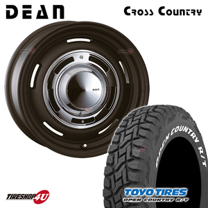 4本セット クリムソン DEAN ディーン クロスカントリー ブラック 14x5.0J 4/100 +30 TOYO トーヨー オープンカントリー R/T 155/65R14