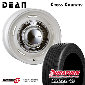 4本セット CRIMSON クリムソン DEAN CROSSCOUNTRY ホワイト 15x6.0J 4/100 +42 DURATURN MOZZO 4S 185/65R15 MINI