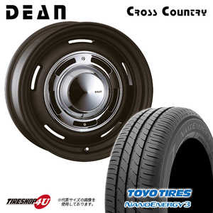 4本セット CRIMSON クリムソン DEAN CROSSCOUNTRY ブラック 15x6.0J 4/100 +42 TOYO NANOENERGY3 175/55R15 ルーミー