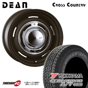 4本セット CRIMSON クリムソン DEAN CROSSCOUNTRY ブラック 16x6.5J 5/114.3 5/127 +15 +32 GEOLANDAR G015 245/75R16 ホワイトレター