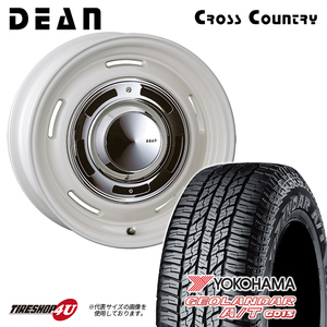 4本セット CRIMSON クリムソン DEAN CROSSCOUNTRY ホワイト 16x6.5J 5/114.3 5/127 +15 +32 GEOLANDAR A/T G015 215/70R16 デリカD5