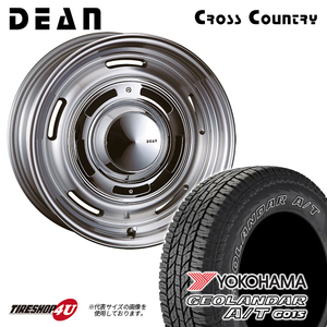 4本セット CRIMSON クリムソン DEAN CROSSCOUNTRY グレー 16x6.5J 5/114.3 5/127 +15 +32 GEOLANDAR G015 245/75R16 ホワイトレター