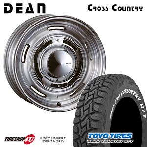 4本セット CRIMSON クリムソン DEAN CROSSCOUNTRY グレー 16x6.5J 5/114.3 5/127 15/32 TOYO OPENCOUNTRY R/T 225/70R16 ホワイトレター