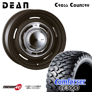 4本セット クリムソン DEAN ディーン クロスカントリー ブラック 16x6.5J 5/150 +25 コンフォーサー CF3000 M/T 235/85R16 ランクル 70