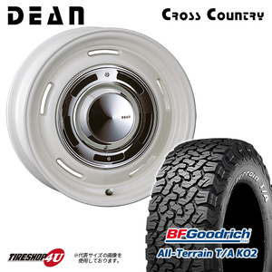 4本セット クリムソン DEAN ディーン クロスカントリー ホワイト 16x8.0J 6/139.7 +0 BFグッドリッチ KO2 A/T 275/70R16 ランクル