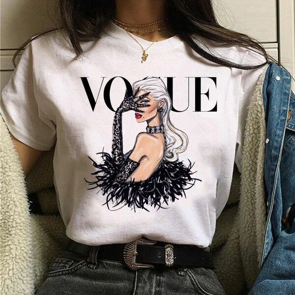 再入荷!新品Vogue レディース デザインTシャツ 韓国