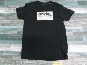 〈送料280円〉ADIDAS アディダス レディース 箔プリント 半袖Tシャツ O 黒