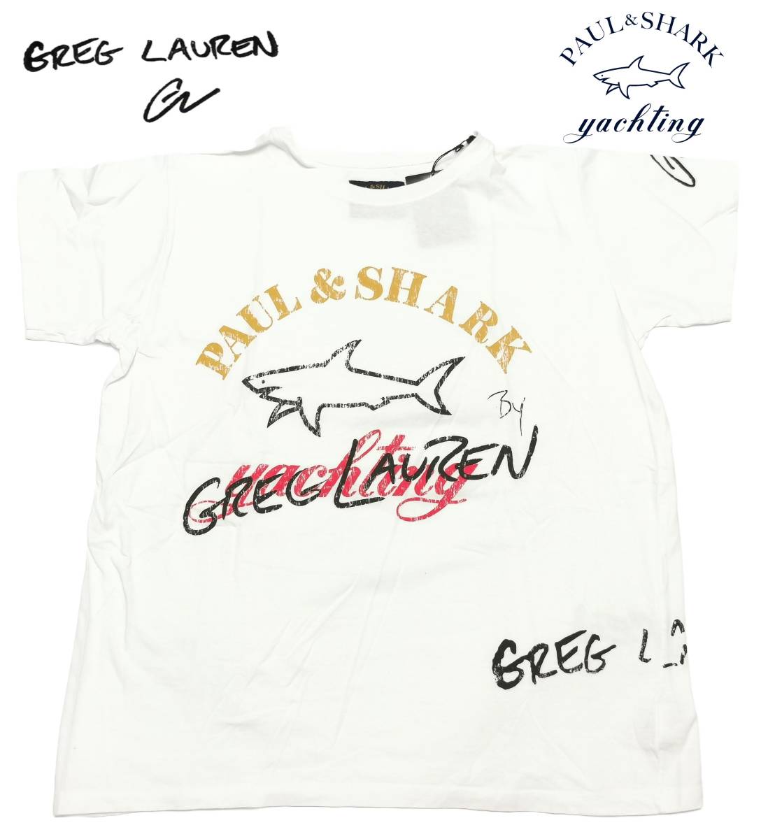 新品GREG LAUREN グレッグローレン PAUL&SHARK Tシャツ L-